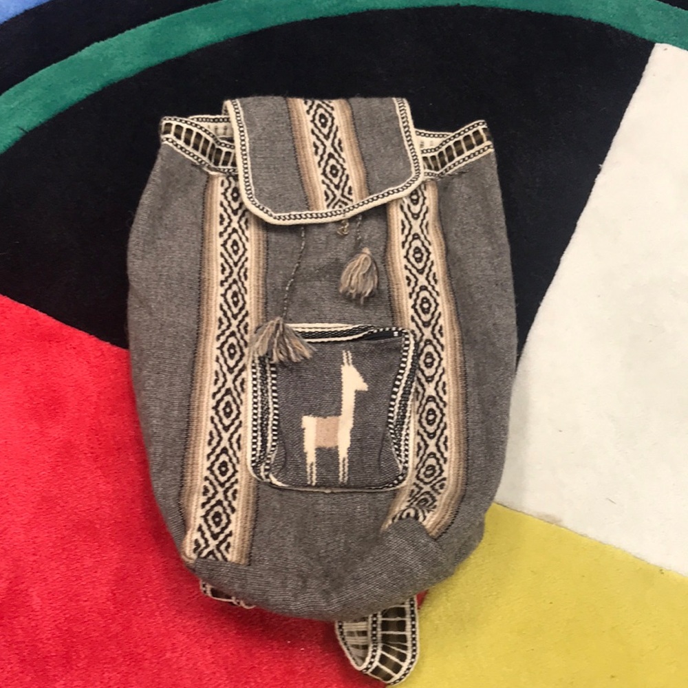 Alpaca wool backpack